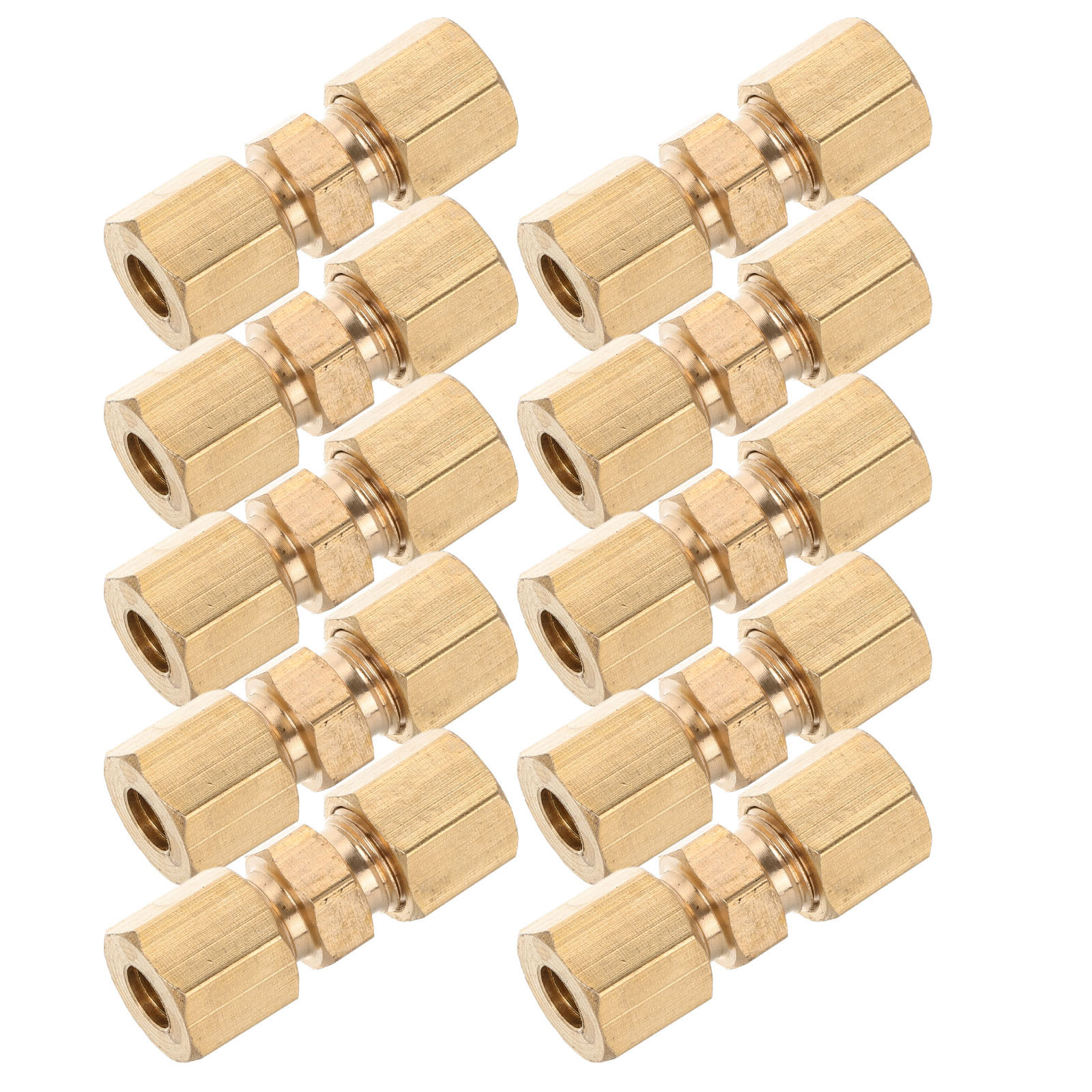 10個入り、真鍮製ブレーキライン接続継手、圧縮式、確実な接続 - Compression Fitting Brass のレビューと価格