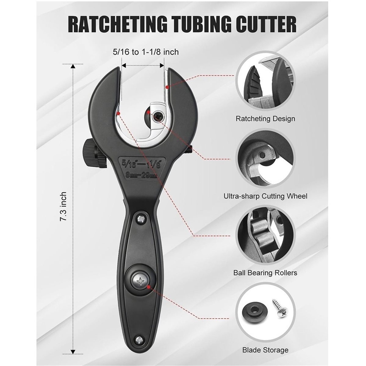 ラチェット式パイプカッターツールキット チューブカッター 5 - Pipe Cutter Ratchet のレビューと価格